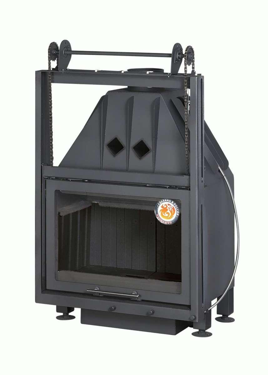 Каминная топка Экокамин Альфа 700K с контргрузом черный шамот купить в Бресте