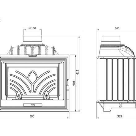 Каминная топка Kawmet W13 9,5 кВт в Бресте