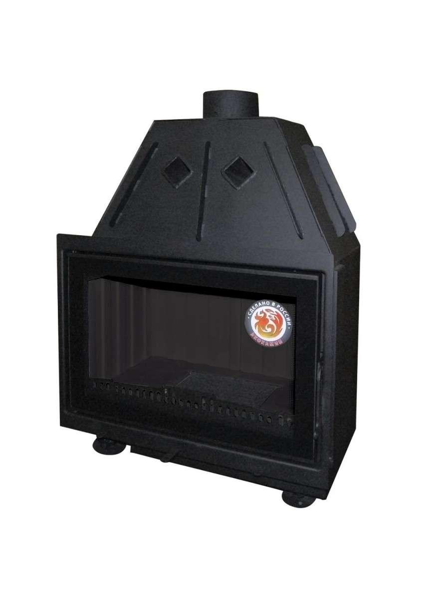 Каминная топка Экокамин Альфа 700-150 чёрный шамот принтинг купить в Бресте