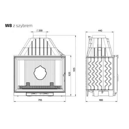 Каминная топка Kawmet W8-17,5 кВт EKO в Бресте