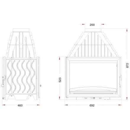 Каминная топка Invicta 700 Double Face в Бресте
