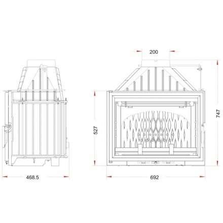 Каминная топка Invicta 700 Grand Vision с шибером в Бресте