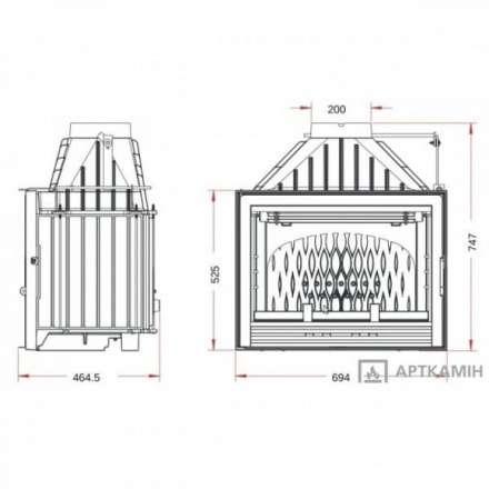 Каминная топка Invicta 700 Compact с шибером в Бресте