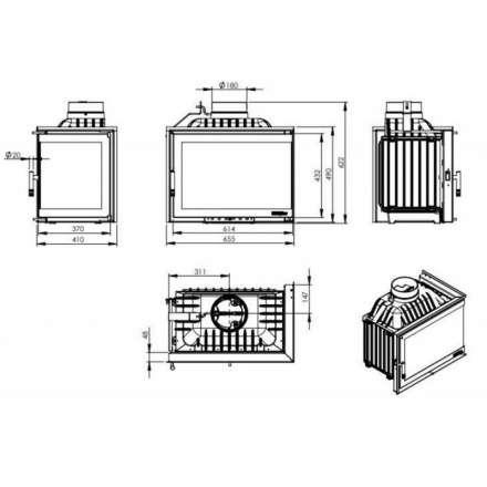 Каминная топка NORDflam Etna left в Бресте