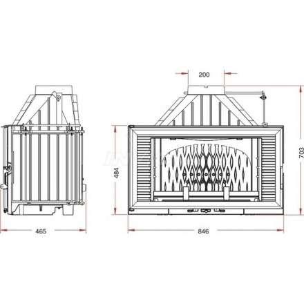 Каминная топка Invicta Horizontal 840 с шибером в Бресте