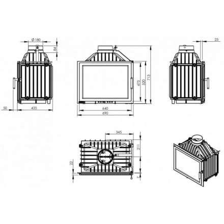 Каминная топка NORDflam Torn в Бресте