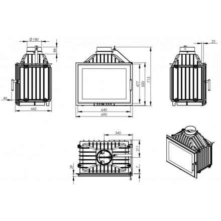 Каминная топка NORDflam Torn lux в Бресте