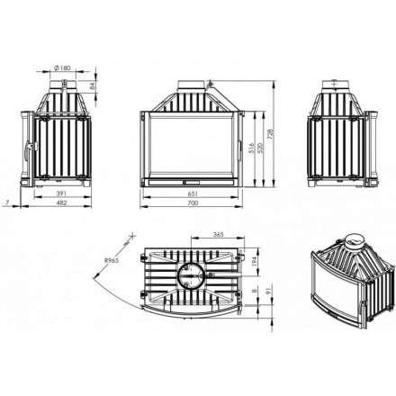 Каминная топка NORDflam Falcon в Бресте