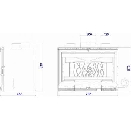 Каминная топка Invicta 800 Grand Vision Turbo в Бресте