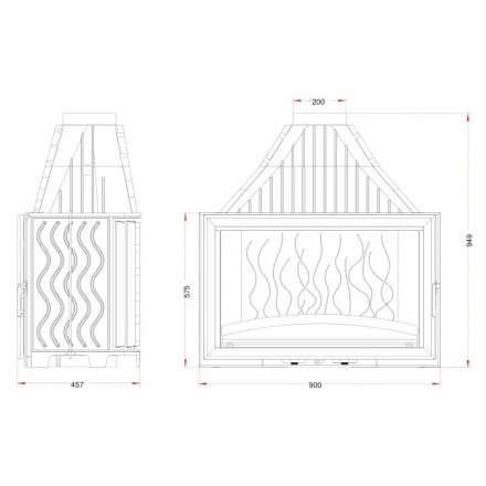 Каминная топка Invicta 900 Grand Vision в Бресте