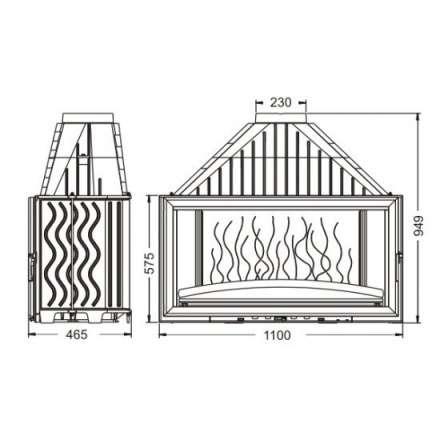 Каминная топка Invicta 1100 Grand Vision в Бресте