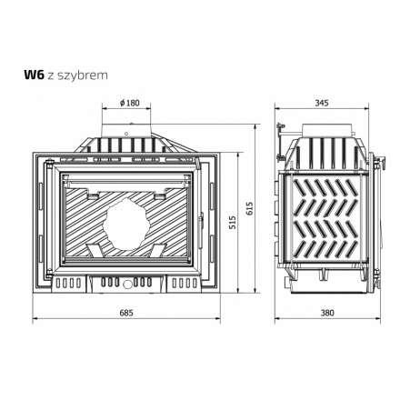 Каминная топка Kawmet W6-13,7 кВт в Бресте