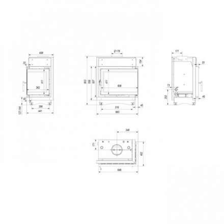 Каминная топка Kratki Maja/PW/BP/12/BS/W/Deco в Бресте
