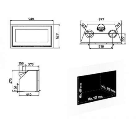 Каминная топка Lotus H470 W Magic в Бресте