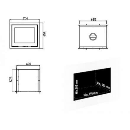 Каминная топка Lotus H570 T Magic в Бресте