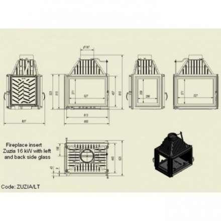 Каминная топка Kratki Zuzia/PT в Бресте