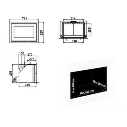 Каминная топка Lotus H470 Magic в Бресте