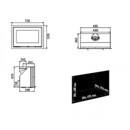 Каминная топка Lotus H370 Petite в Бресте