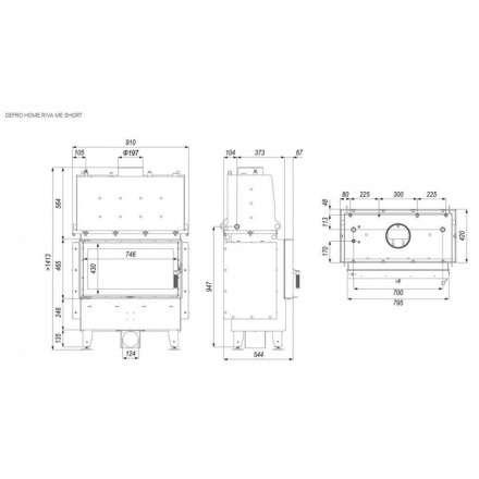 Каминная топка DEFRO HOME RIVA ME SHORT с водяным контуром в Бресте