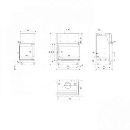 Каминная топка Kratki Zuzia/PW/BP/19/BS/W/Deco в Бресте