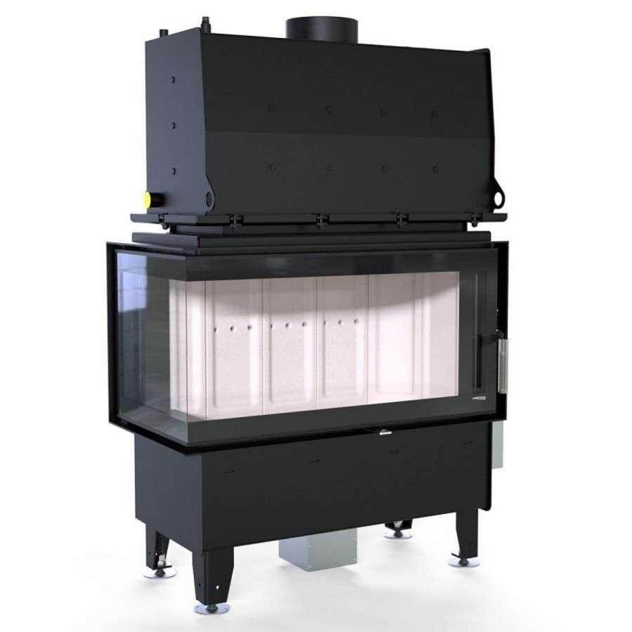 Каминная топка Defro Home RIVA ME BL SHORT угловая, с водяным контуром Амазонка бай фото в Бресте