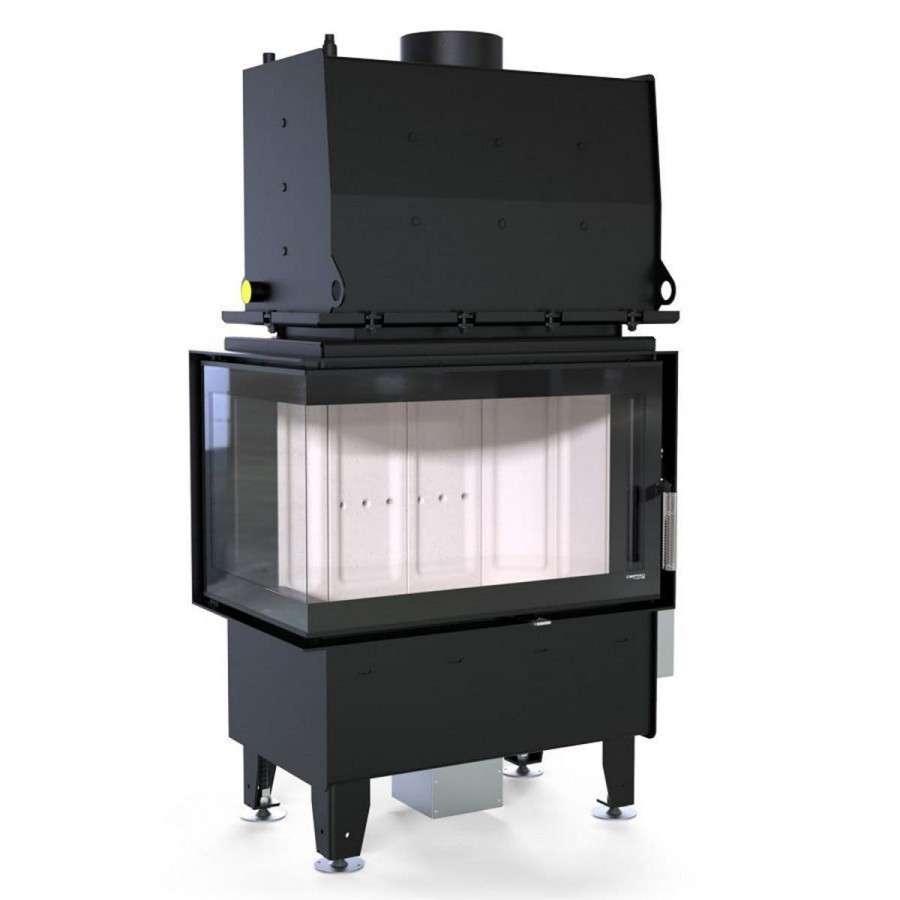 Каминная топка Defro Home RIVA SM BL SHORT угловая, с водяным контуром Амазонка бай фото в Бресте