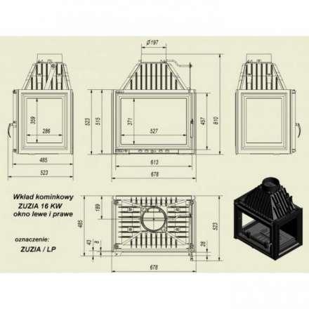 Каминная топка Kratki Zuzia/LP в Бресте