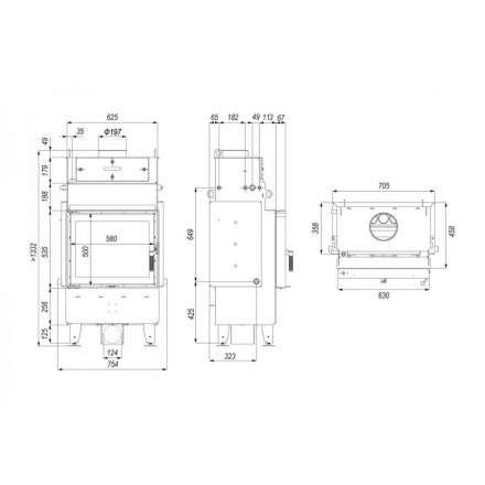 Каминная топка Defro Home Navi SM с водяным контуром в Бресте