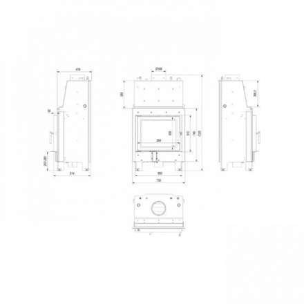 Каминная топка Kratki MBZ/PW/13/W в Бресте