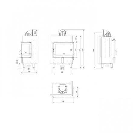 Каминная топка Kratki Lucy/12/P/BS в Бресте