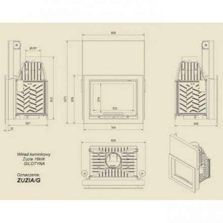 Каминная топка Kratki Maja/G в Бресте