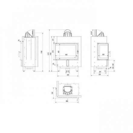 Каминная топка Kratki Lucy/12/L/BS в Бресте