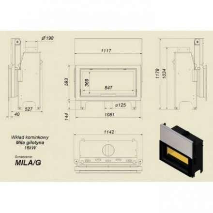 Каминная топка Kratki Mila/G в Бресте