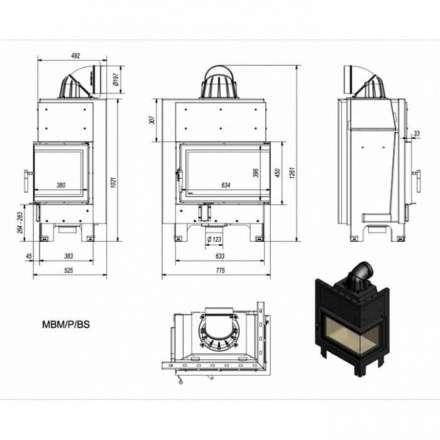 Каминная топка Kratki MBM/P/BS в Бресте