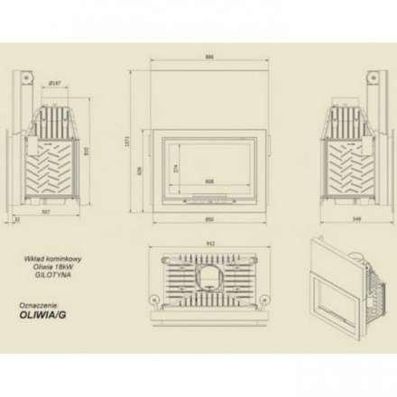 Каминная топка Kratki Oliwia/G в Бресте