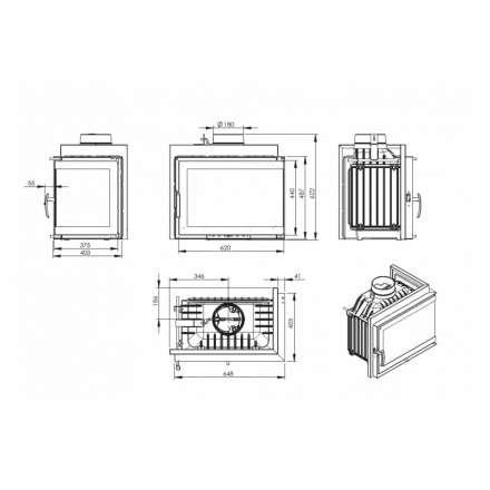 Каминная топка NORDflam Parma left в Бресте