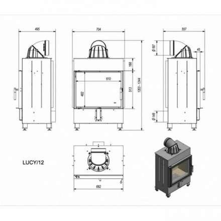 Каминная топка Kratki Lucy/12 в Бресте