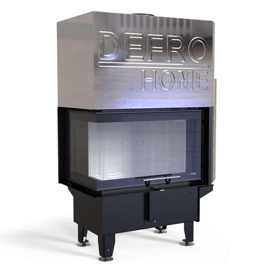 Каминная топка DEFRO HOME RIVA SM BL G SHORT угловая с водяным контуром и подъемом стекла вверх Амазонка бай фото в Бресте