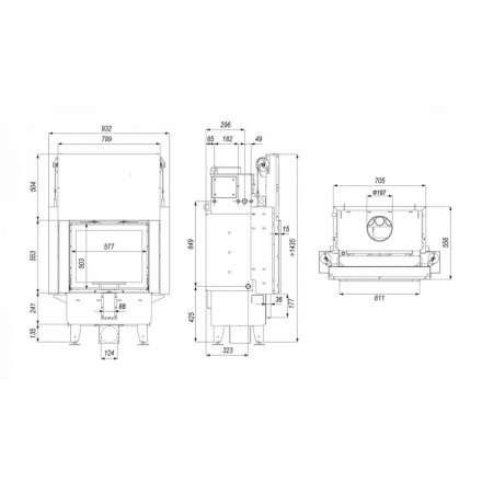 Каминная топка Defro Home Navi SM G с водяным контуром и подъемом стекла вверх в Бресте