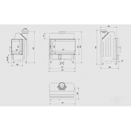 Каминная топка Kratki Zibi/P/BS/DECO в Бресте