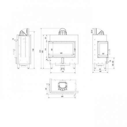 Каминная топка Kratki Lucy/14/L/BS в Бресте