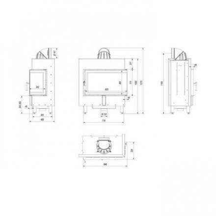 Каминная топка Kratki Lucy/14/P/BS в Бресте