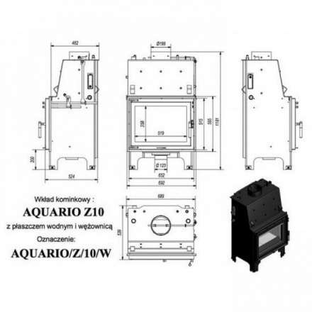 Каминная топка Kratki AQUARIO/Z/10/PW/W в Бресте