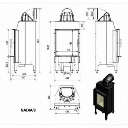 Каминная топка Kratki Nadia/8 в Бресте