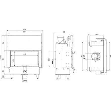 Каминная топка DEFRO HOME INTRA LA T G в Бресте