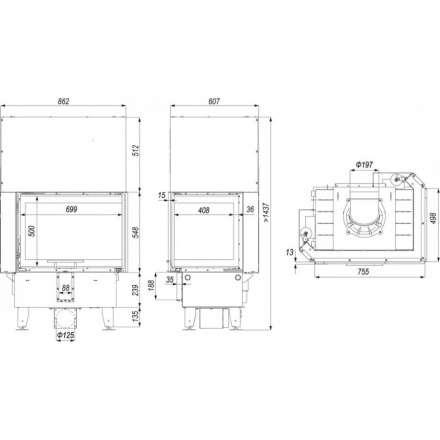 Каминная топка DEFRO HOME INTRA SM BP G в Бресте
