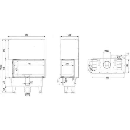 Каминная топка INTRA ME BL SLIM G в Бресте