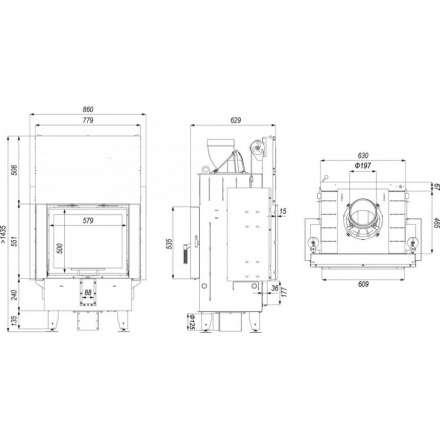Каминная топка DEFRO HOME INTRA SM T G в Бресте