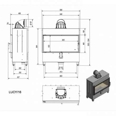 Каминная топка Kratki Lucy/16 в Бресте