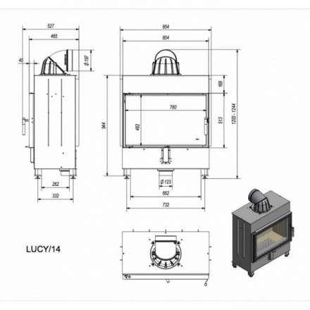 Каминная топка Kratki Lucy/14 в Бресте